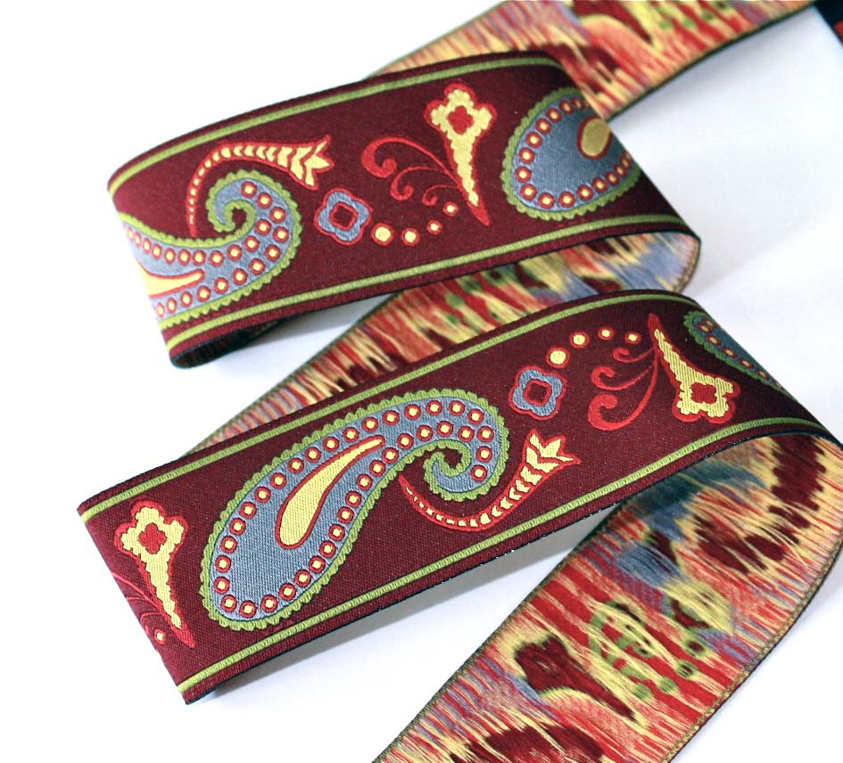 Paisley Perfection*10A 1 1/2" (3ys) Burgundy, Gold,Red, Orchid