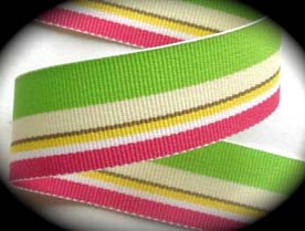 ggs9870B 7/8" CREAM/LIME/YEL/PINK (5 YARDS)
