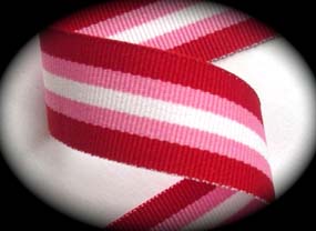 ggs3001b 7/8" Red/Pink/White 7/8" (5 yards)