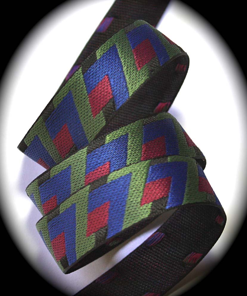 GEO1 - 3/4" X 3 YDS GREEN/BLUE/BLACK/RED