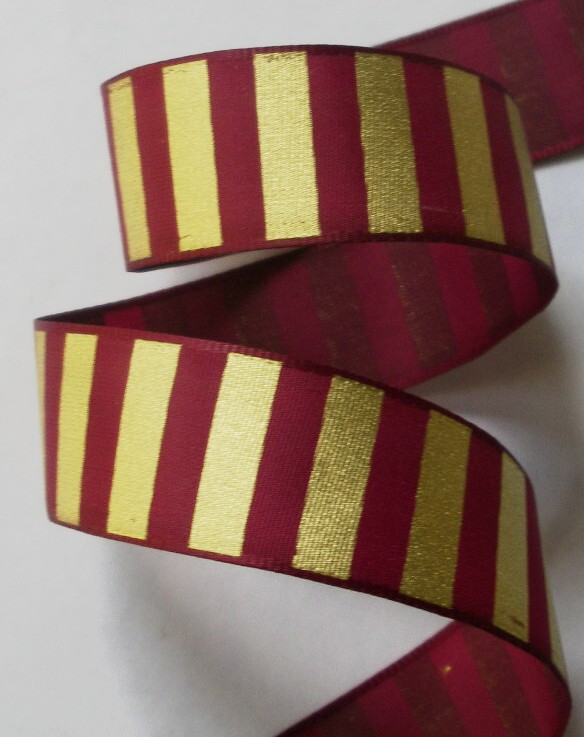 VERTICAL3070  - 1" MAROON/GOLD (5 YDS)