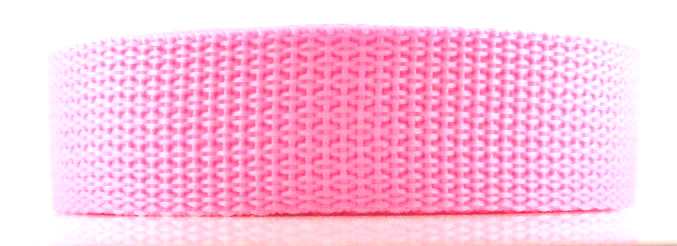 Webbing hwpp8 1" (3 YDS) Lt. Pink Polypro