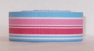 ggs401b 7/8" Blue/Pink/Hot Pink/White (5 yds)