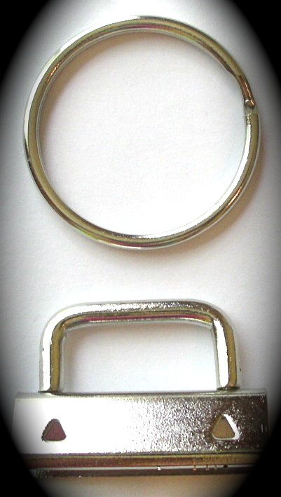 KF8 1 1/4" 25 SETS KEY FOB HARDWARE(RING & CLAMP)