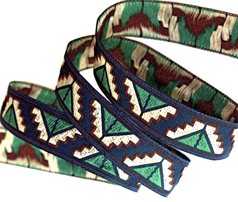 TRIBAL GEOMETRIC22 5/8" NAVY/KHAKI/FOREST GRN/BURGANDY (10 YDS)