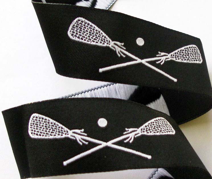 LAX101A -1" (25 yds) BLACK/WHITE LACROSSE- BACK IN STOCK