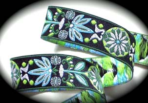 MP102C 1"(3 YDS) MIXED PINWHEEL BLK/LIME/AQUA Limited