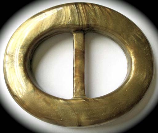 OVAL176 1 1/4" (ID) x 2 1/4" x 2 3/4" Gold Oval