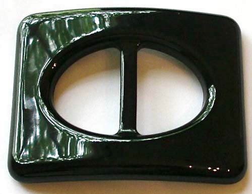 Buckle64A 1 1/4"(ID) X 2 3/4"(W)X2 1/4"(H) Black Acrylic Buckl