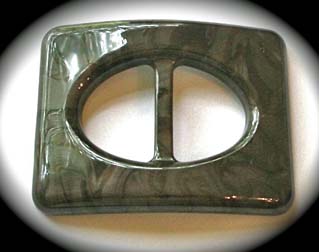 Buckle66 -1 1/4"(ID)X2 3/4"(W)X 2 1/4"(H) Brown Swirl Acrylic