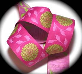 DAHLIA-3 - 1 3/4" (3 yds) PINK/LIME