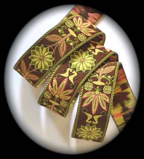 MP108c 1" (3 yds)Mixed Pinwheel Zinnia-Brown, Olive,Rose