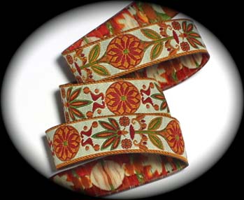 MP109X 1" (3 yds)Mixed Pinwheel Zinnia-Tan and Rust