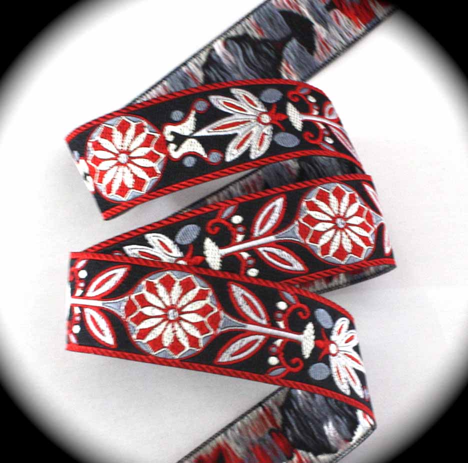 MP51XS3  5/8" x 3 yds Mixed Pinwheel  Black, Red, Grays, Ivory