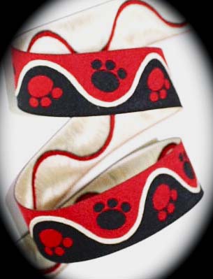 PAWS6 - 1" (3 yds) RED/BLACK/CREME