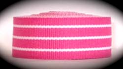 ggs323b Hot Pink/White Pin Stripes (5yds) 7/8"