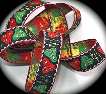 RETRO - 1" RED/BLACK/YEL/GR (3 YDS)