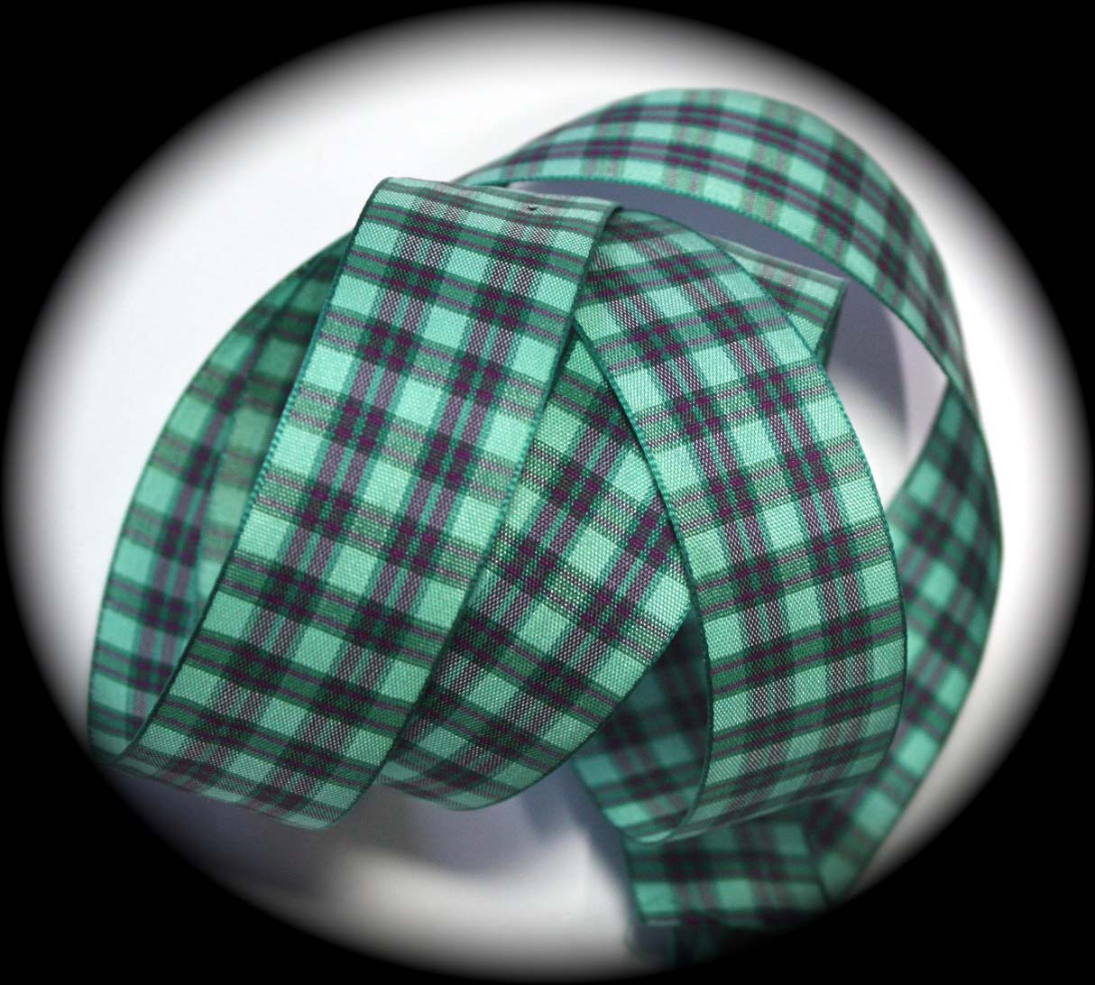 **PLAIDR - 1" (3 YDS) SEA FOAM GRN PLAID