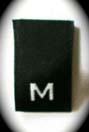 SIZE TAG5 BLACK W/WHITE -M- 1000/PKG FOR MARILYN