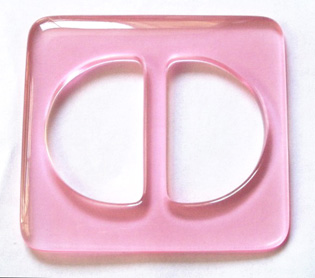 SQR655A (QTY 10) 1 1/2" (ID) X 2 3/4" W  PINK SQUARE BUCKLE