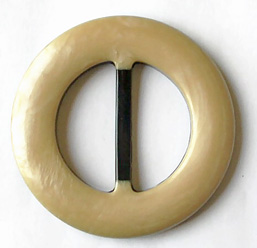 TT8 1 3/4" (ID) Tan Black Round Two Tone Buckle