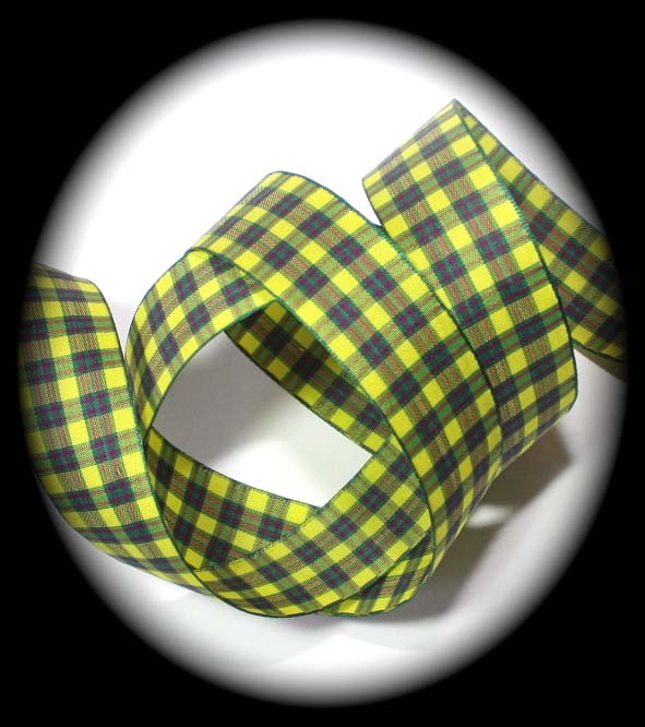 PLAIDQ - 1" (3 YDS) BRIGHT YELLOW/